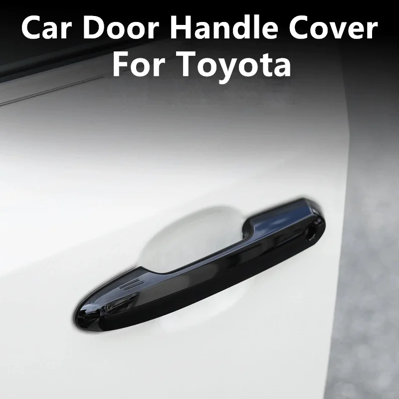 

Car Door Handle Cover Carbon fiber pattern protector Exterior Door Handle anti-scratch cover For Toyota CROWN HIGHLANDER RAV4