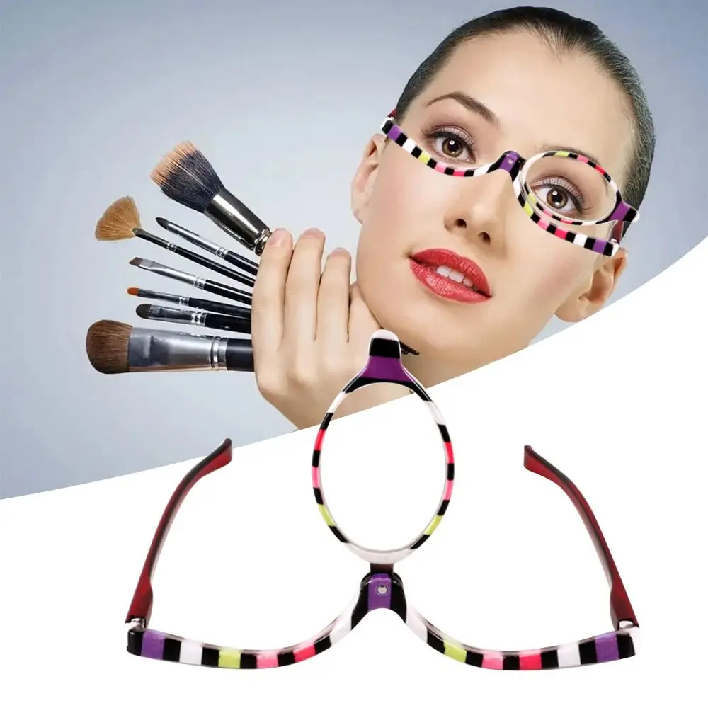 

Folding +1.50~+4.0 Diopter Eyewear Rotating Makeup Reading Glasses Folding Eyeglasses Cosmetic Glasses Magnifying Glasses