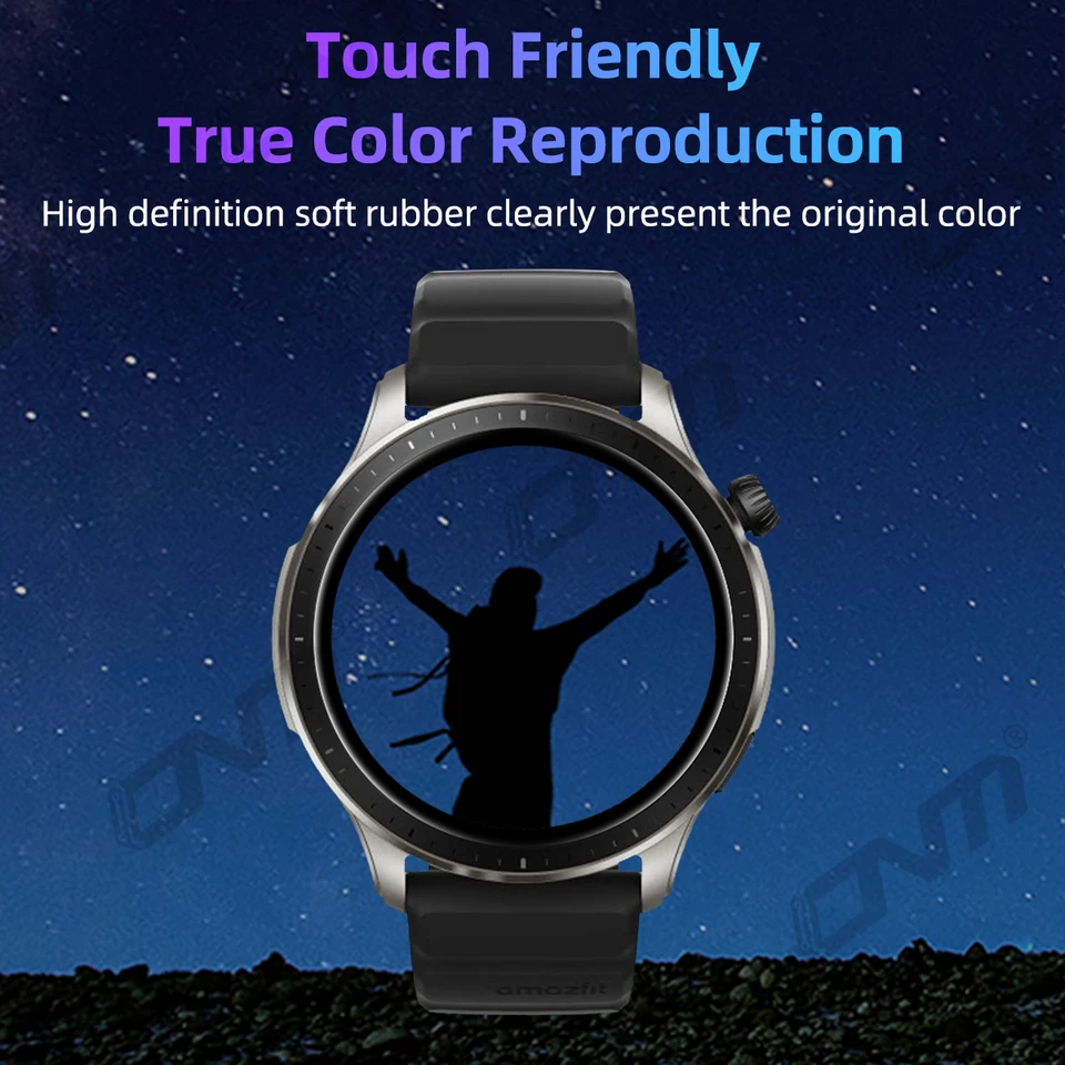 GIOPUEY 3 Pezzi Pellicola Protettiva per Amazfit Active Max, [Piena Copertura] Materiale omposito Protezione Pellicola [Anti-graffio] - Trasparente