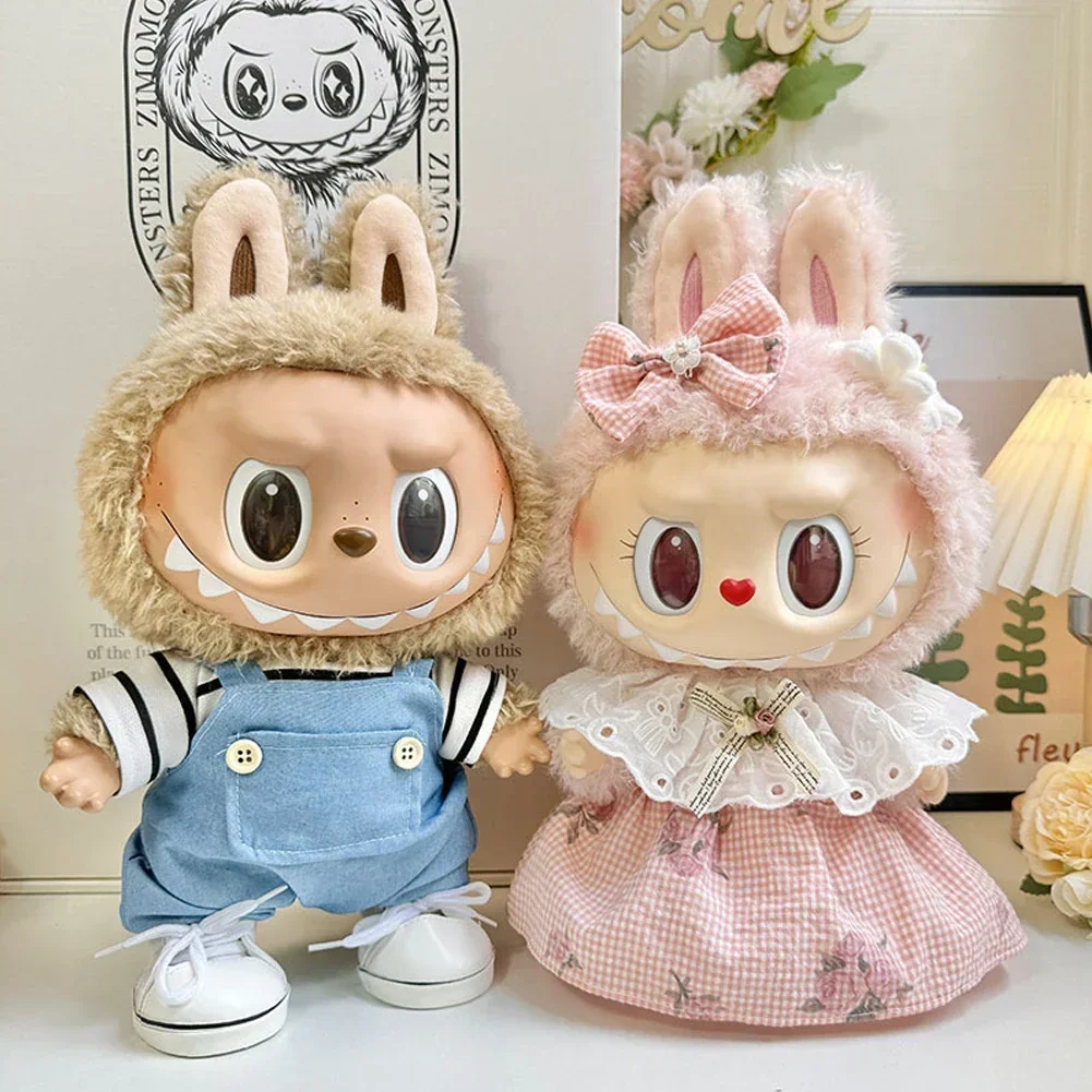 Ropa de muñeca de peluche de 38cm, accesorios de atuendo para Corea Kpop Exo Labubu Idol para muñeca MOKOKO, vestido de novia, traje, ropa de regalo