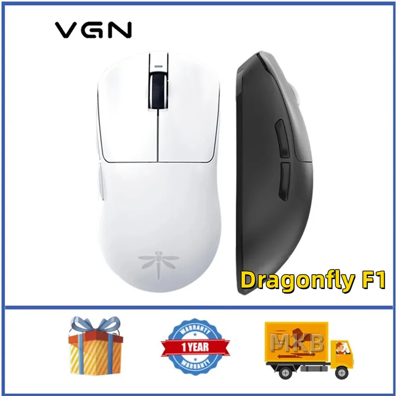 

VGN Dragonfly F1 2.4G Wireless Mouse PAW 3395 Rechargeable Type-C Dual-mode Gaming Mouse Fps Light Weight Pc Gamer Accessories