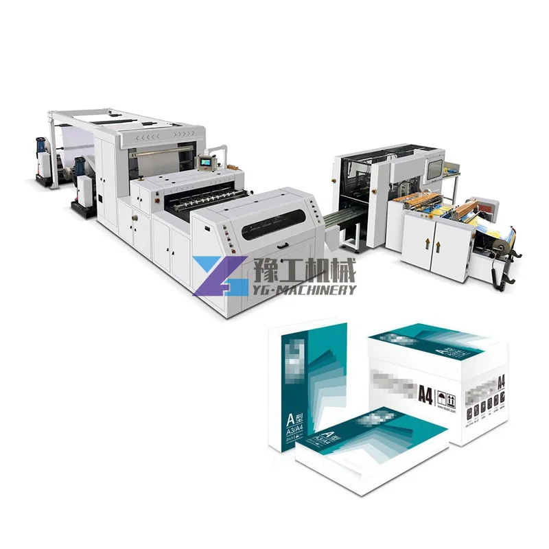 Fully Automatic A4 Copy Paper Production Line Paper Sheet Cutting Machine with Ream Wrapping