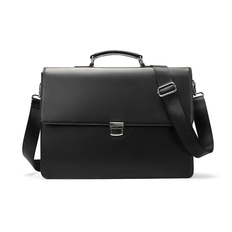 Classic Luxury Men Briefcase Genuine Leather Work Totes Business Handbags Black Red Cowskin Laptop Bag for Layer Doctor Bag