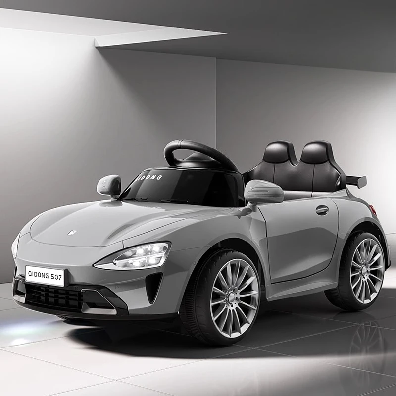 Kids Electric Car 4 Wheels Ride-On Toy with Remote Control Rechargeable Battery Slow Start Design Multi-Function Racing Vehicle