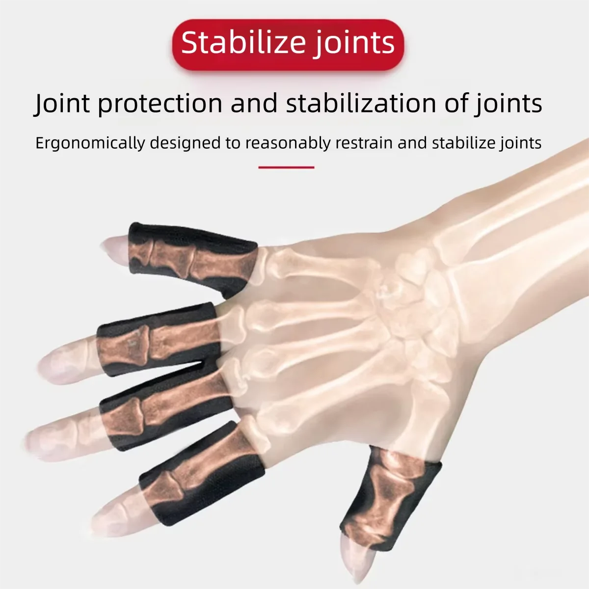 10Pcs Comfortable Finger Brace Splint Sleeve Thumb Support Protector Elastic Breathable Stabilizers for Golf GEFXLQ03