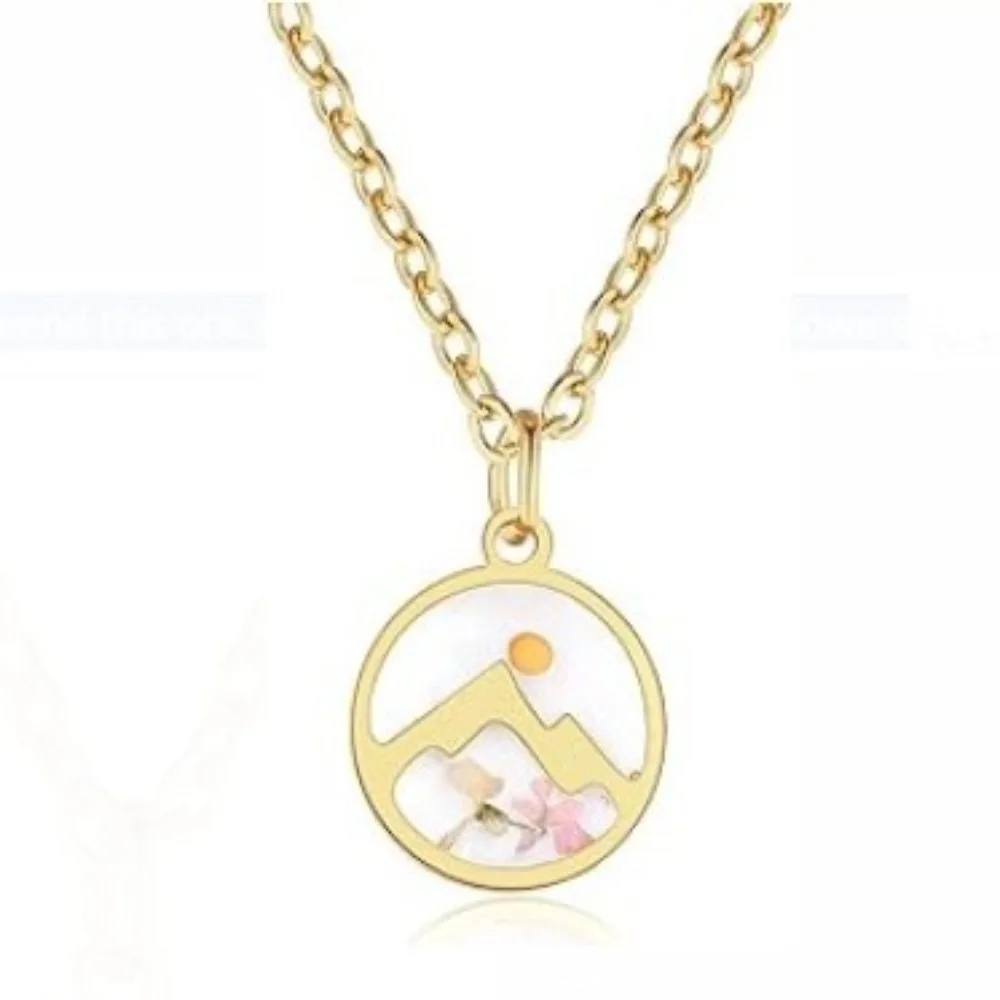 التصميم الإبداعي العصرية الفولاذ المقاوم للصدأ جبل الخردل البذور قلادة القلائد للنساء الرجال سحر طوق أتمنى مجوهرات Colorfast #6