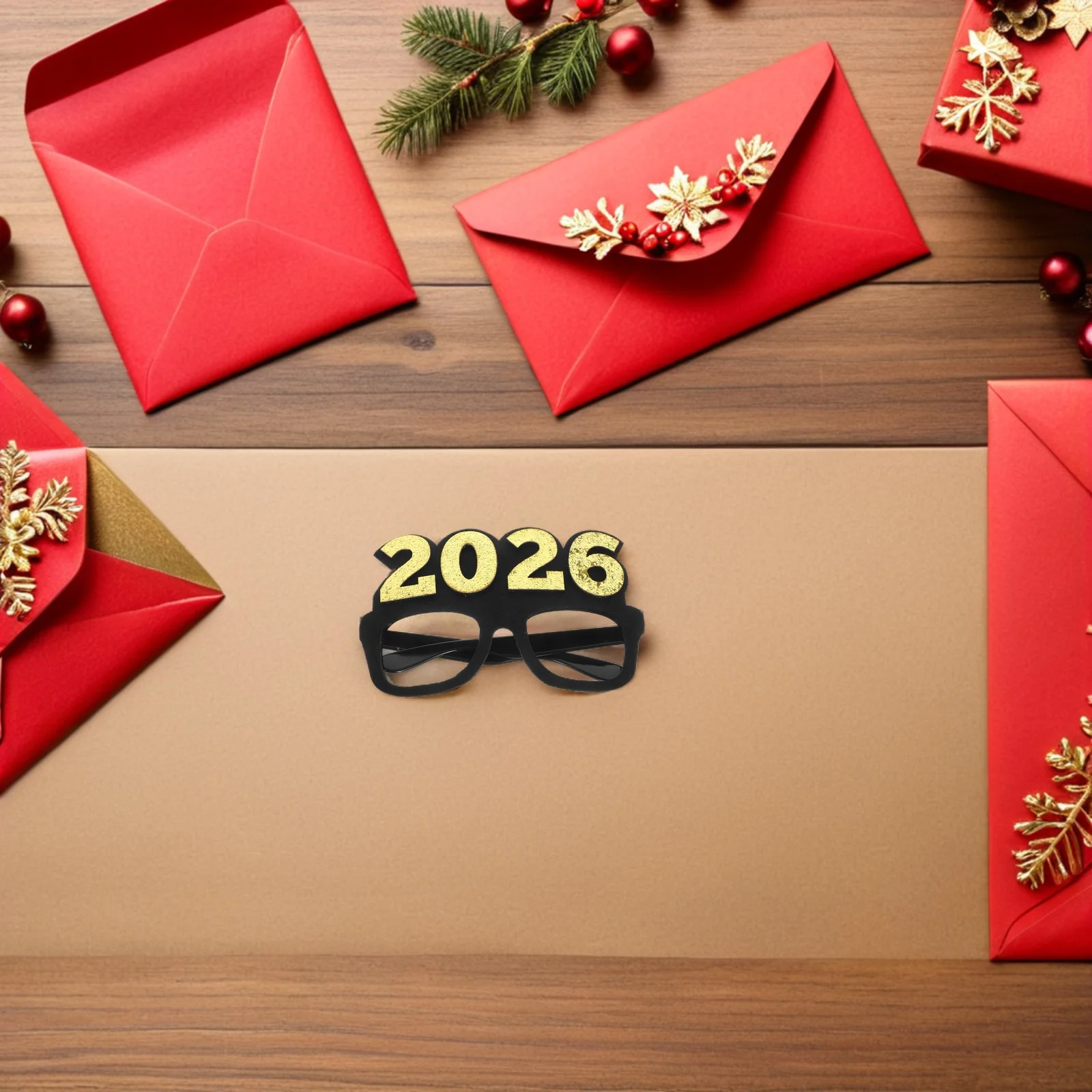 

2026 Glasses Happy New Year Number Shaped Eyeglasses Funny Glitter Photo Props Christmas Party Sunglasses Favors