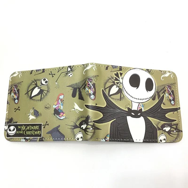 Disney Nightmare Before Christmas Wallet Jack Sally Movie Animation Figures Multi Function Leather Money Bag Kid Men Women Gifts