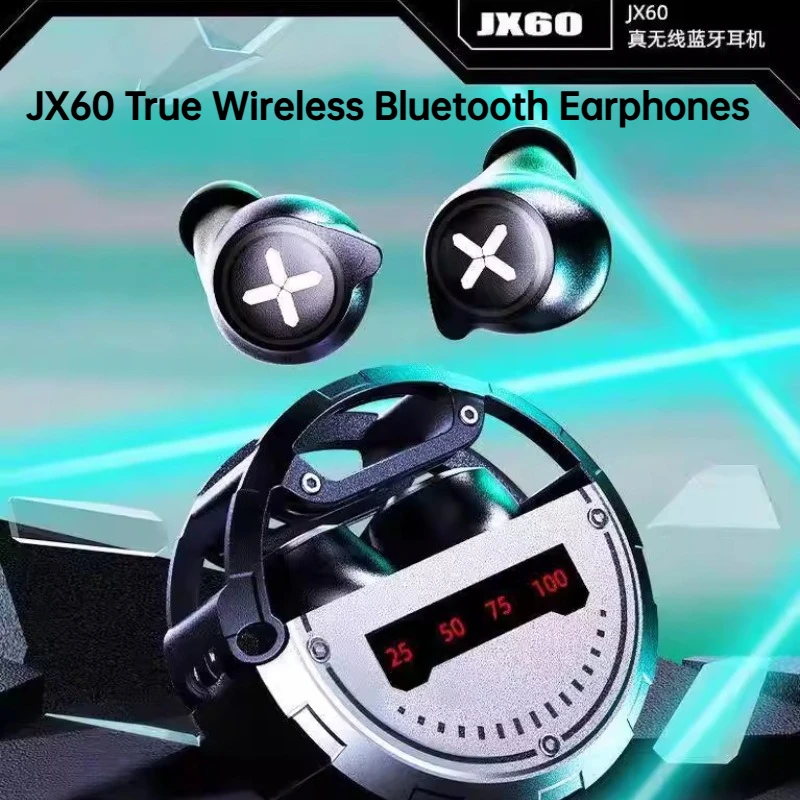 

New JX60 Wireless Bluetooth Earphones with Customized Cover Design ENC Call Noise Reduction and Low Latency Gaming Earphones