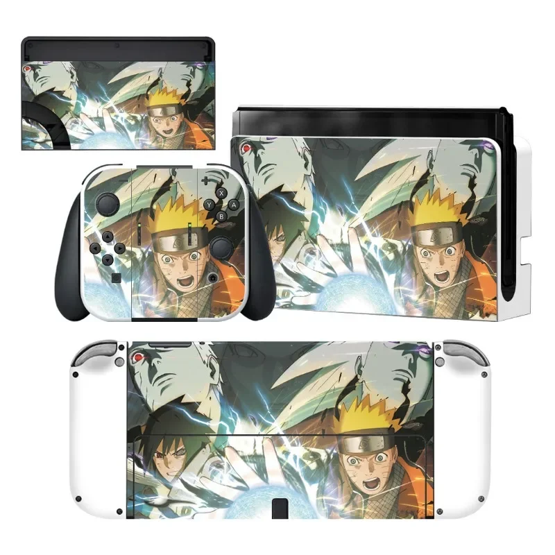 Pegatinas de Anime Naruto, carcasa protectora para Nintendo Switch, accesorios Oled, Protector de consola de juegos Akatsuki, pegatina de piel