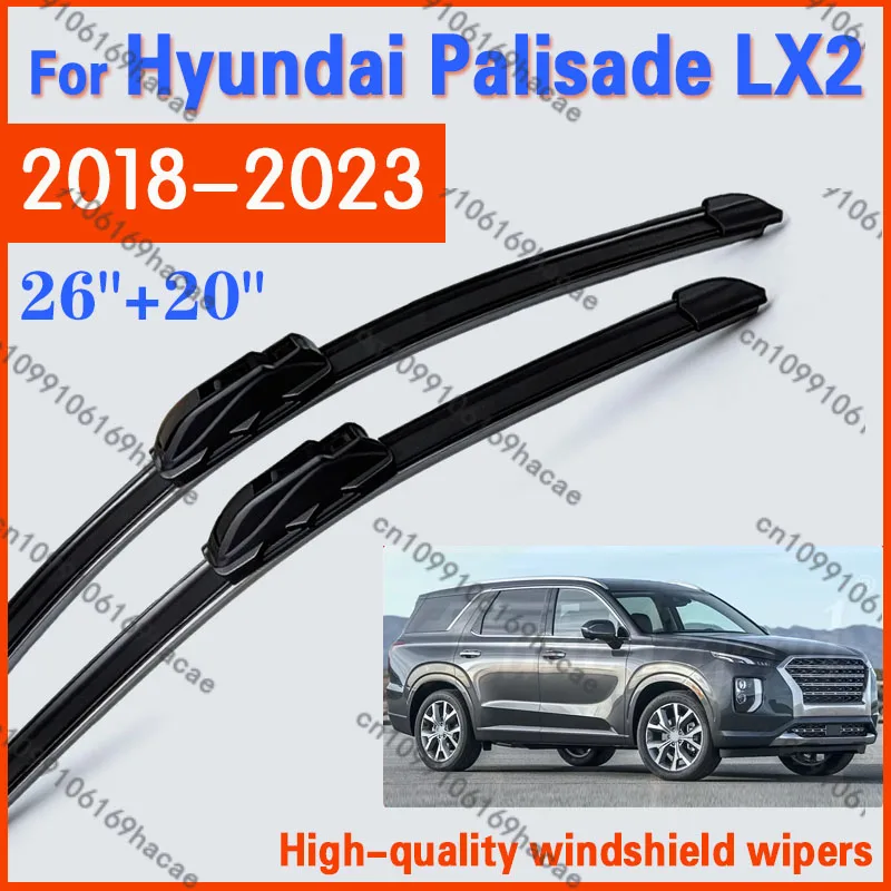 Wiper Front Wiper Blades Reliable Quality For Hyundai Palisade LX2 2018 - 2023 Windshield Windscreen Window Car Brushes 26"+20"