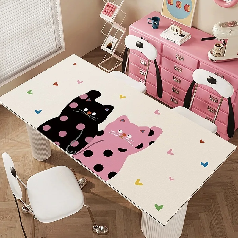 

TZ8347-A Cartoon Dining Table Mat Tablecloth Waterproof Oil Resistant Heat-resistant Desktop Protective Pad