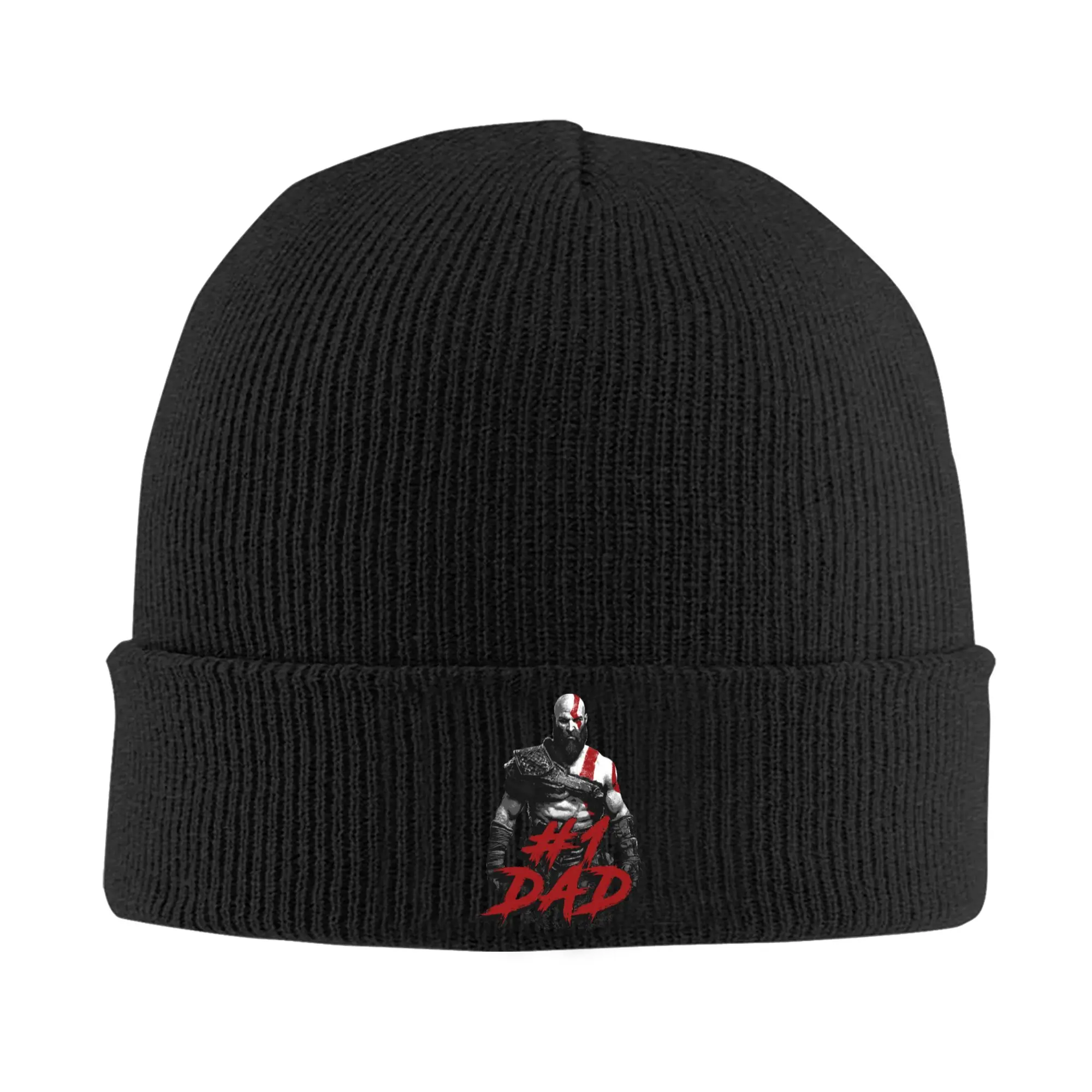 God of War Kratos Hats Autumn Winter Beanie Warm Number 1 Dad Cap Men Women Acrylic Skullcap,