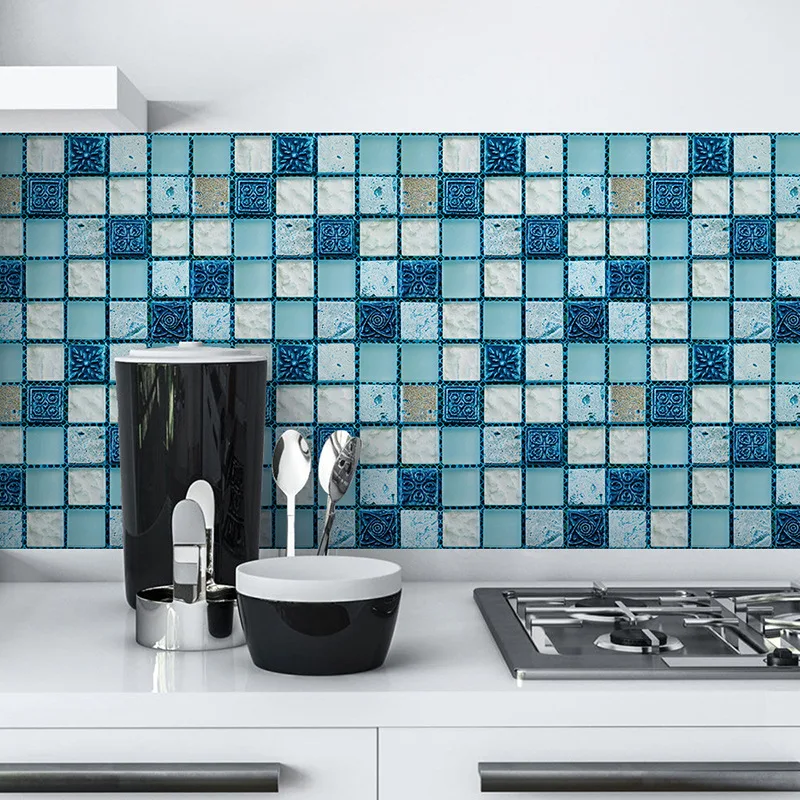 10/20 sztuk/zestaw DIY kuchnia naklejki łazienkowe wodoodporne samoprzylepne 3D płytki samoprzylepne podkładki naklejki ścienne mozaika kafelkowa naklejka Decor — zdjęcie 5