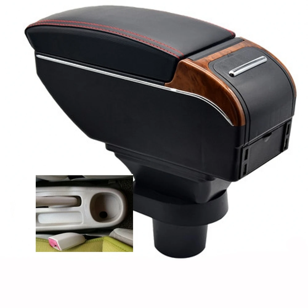 For Toyota Vios Armrest Box Retrofit Parts Center Console Special Storage Space Car Elbow Rest with USB