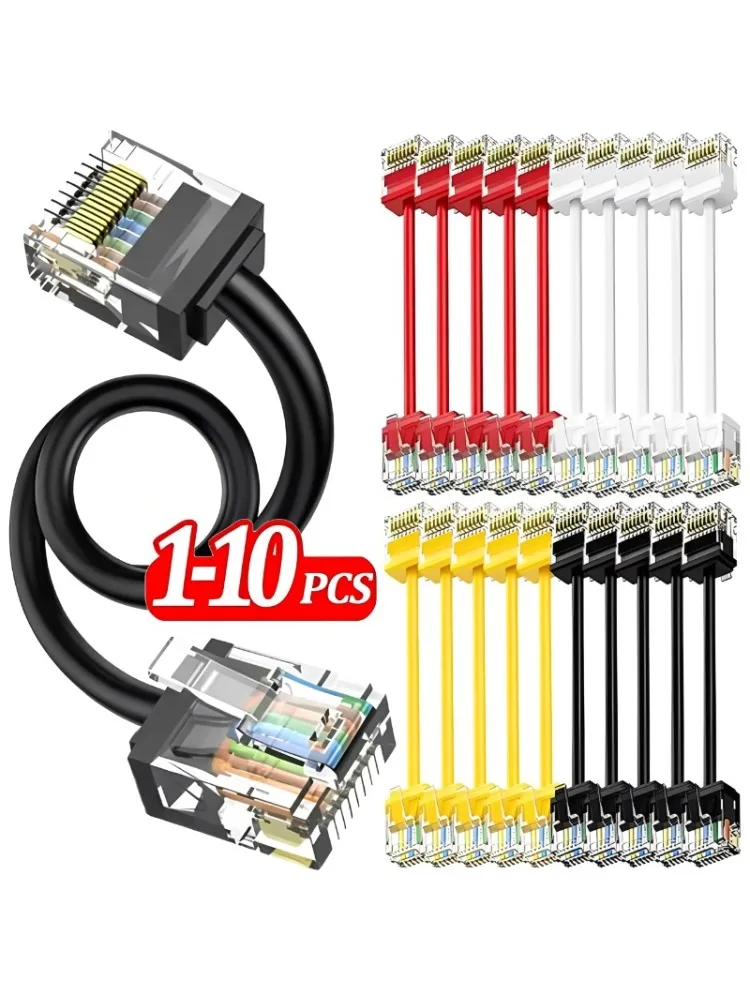 1/5/10 szt. Cienki kabel sieciowy CAT6A RJ45 UTP 10Gbps Cat6A do paneli patchowych NAS PS5, elastyczny kabel Cat6a 10/20/30CM — 2