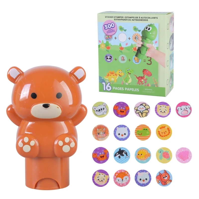 Наклейка-штамп с 300 мультяшными наклейками и 16-страничной книгой для рукоделия, Прямая поставка