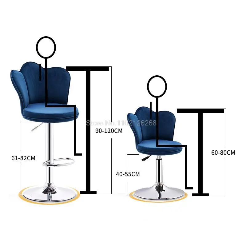 Novo mobiliário nórdico criativo cadeira de mesa cadeira de elevação alta barra de banqueta para casa moderno e minimalista cadeira de bar frente