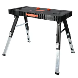 VERTAK Mobile Outdoor 5 In 1 Woodworking Table Foldable Garage Workbench