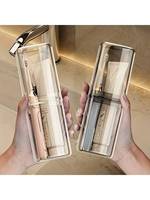 Portable Travel Toothbrush & Toothpaste Holder - Transparent, Odorless Personal Care Organizer for Business Trips and Home Use,