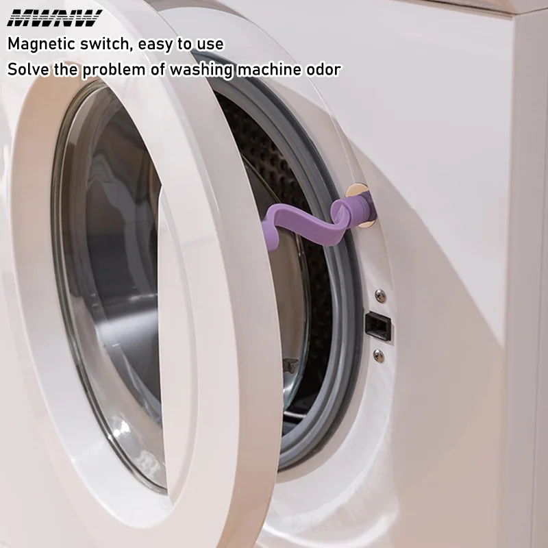 

Magnetic Washer Door Prop-Stabilizer for Front Load Machines-Easy-Install, Flex Design-Fits Most Washers & RV Laundry Doors