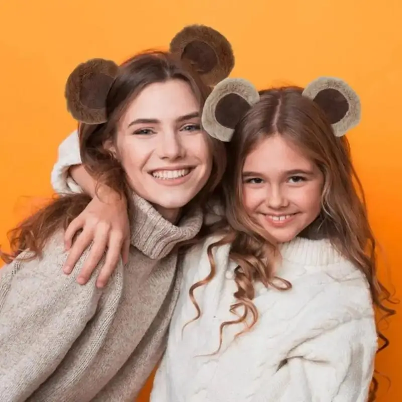 قطعة واحدة من عصابات رأس الدببة القطيفة - ناعمة ورائعة، إكسسوار للجنسين للاستخدام اليومي والحفلات التنكرية، هدية مثالية لجميع الأعمار