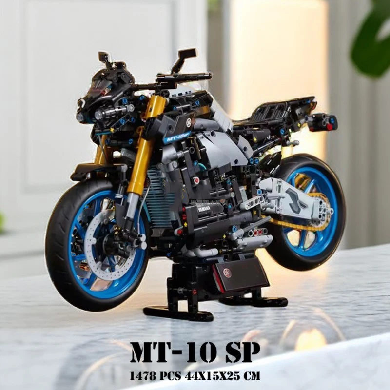 1478PCS Technical 1:5 MT-10 SP Street Motorcycle Building Blocks MOC Construction Bricks Motorbike Toys Gift For Children Kid