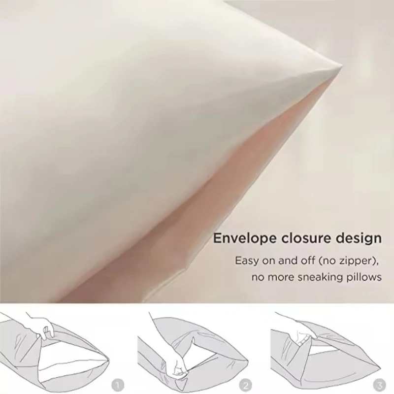 Solid Silk Pillowcase Bed Pillow Covers Luxury Cushion Cases Dropshipping (NO Aliexpress Logo)  Fast Shipping