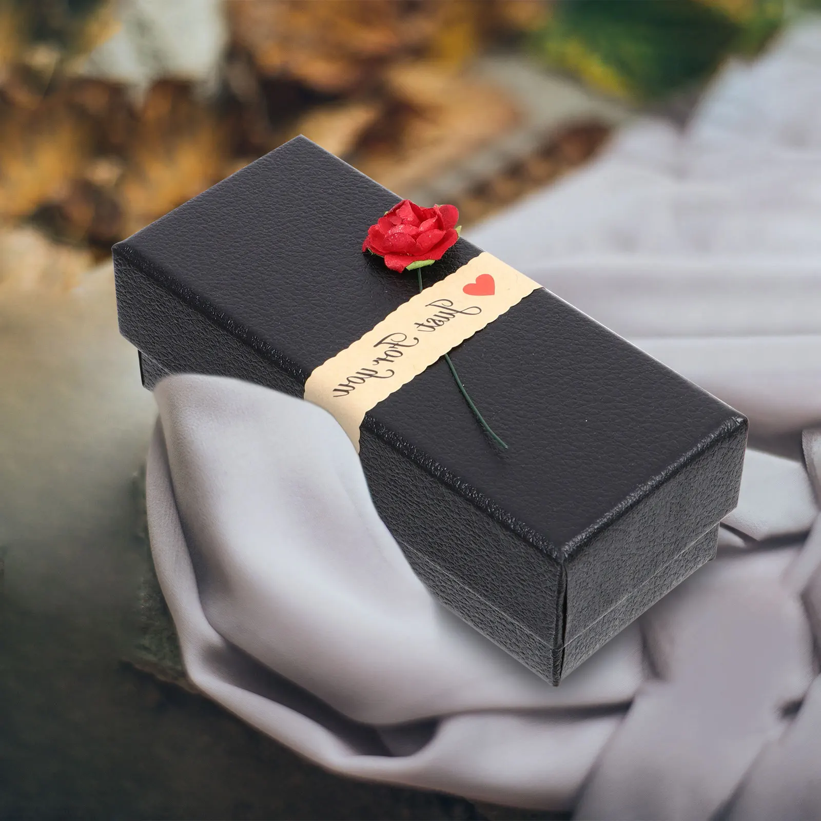 

6Pcs Creative Rose Flower Gift Box Jewelry Case Delicate Paper Storage Box Wedding Valentine's Day Gift Necklace Case