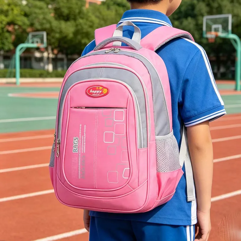 primary school bags for girl cute cartoon geometric pattern pink school backpack student bookbag elementary school kids backpack