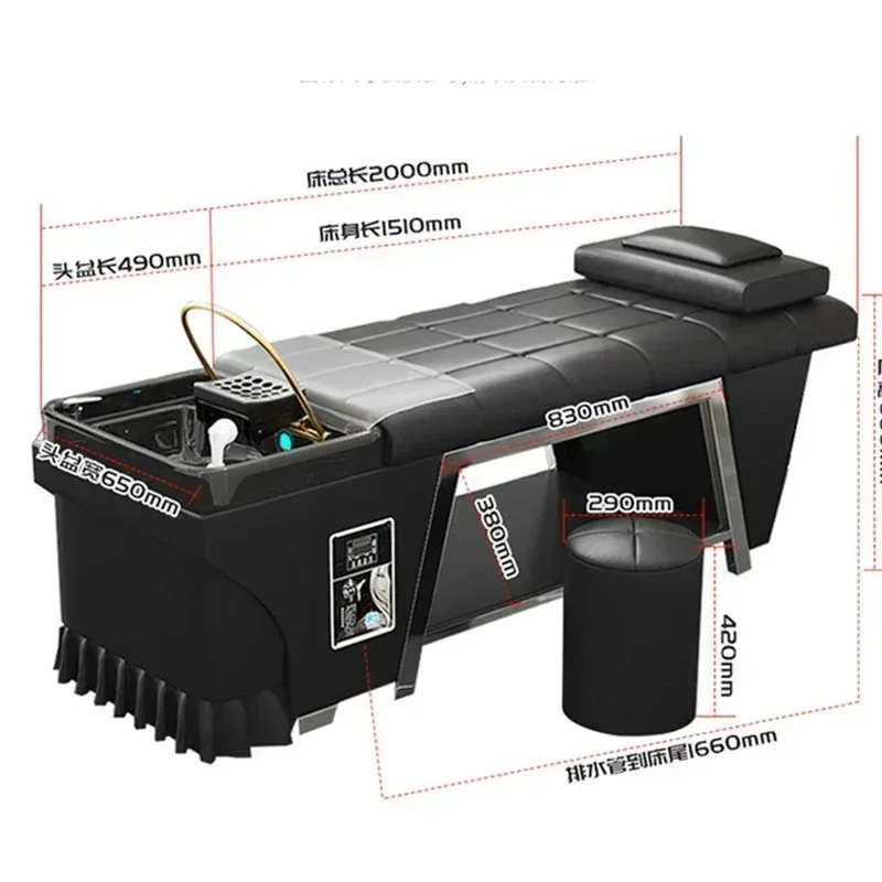 

1920-головная спа-кровать, стулья для шампуня, комфортная массажная кровать для мытья волос, эргономичная водотерапия, мебель для салона Lavacabezas