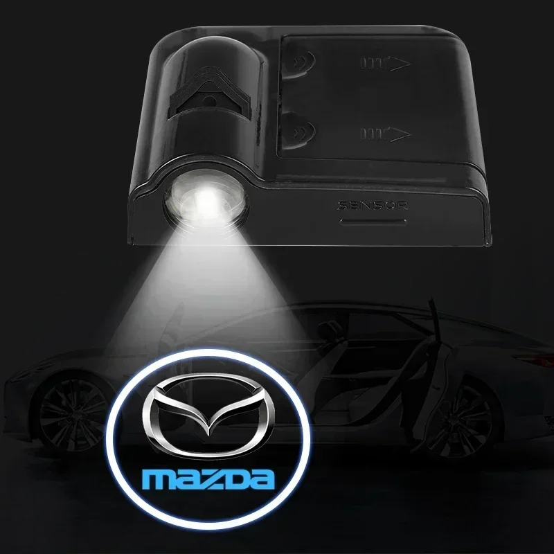 Car Door LED HD Welcome Courtesy Shadow Projector Lamp Logo Light For Mazda 3 6 CX5 2 CX3 CX9 MX5 RX8 Axela Demio Atenza MS GJI