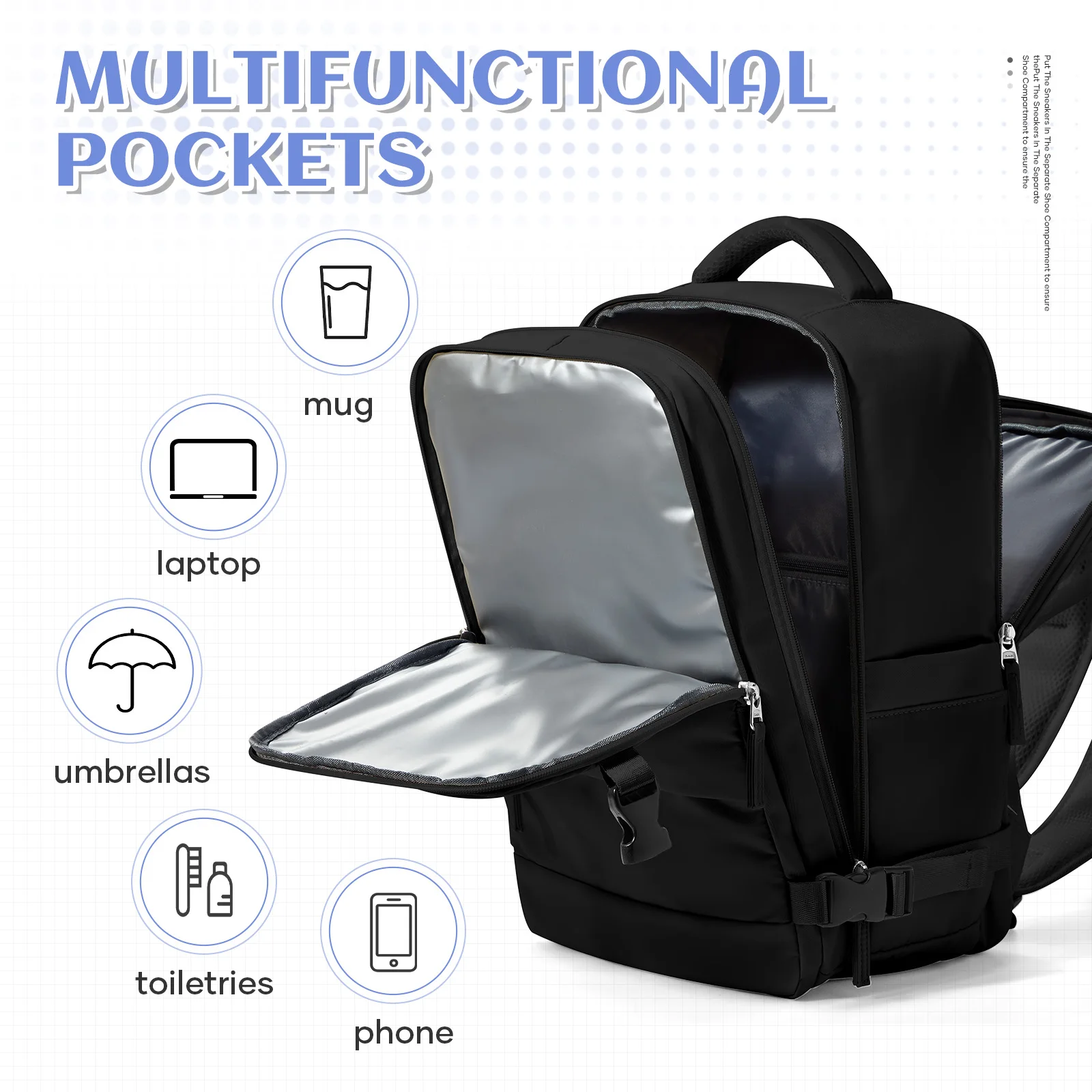 Men Hand Luggage Backpack Women 15.6in Laptop Backpack Aeroplane Carry-Ons Travel Backpacks Ryanair Backpack 40x20x25 Cabin Bag