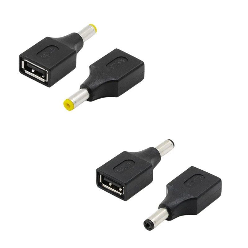 USB A 암-2.5x0.7mm 3.5x1.35mm 4.0x1.7mm 5.5x2.5mm 수 커넥터 USB-DC 전원 플러그 충전 어댑터