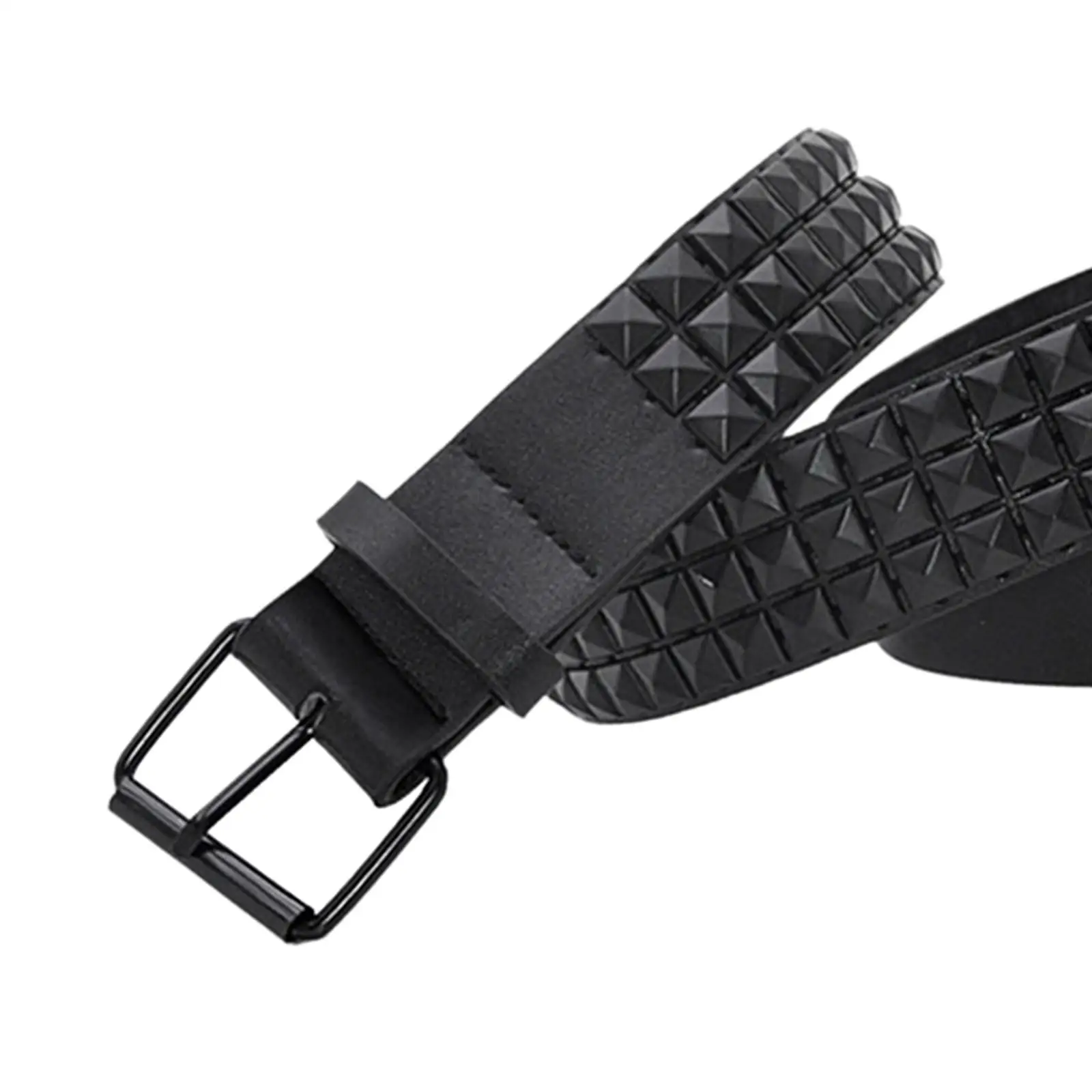 

Women Belt with Pin Buckle Punk Belts Fashion Waistband Waist Cinch Belt Studded Leather Belt for Pants Jeans Accessories