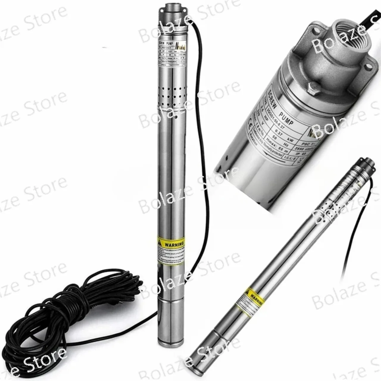 For drinking water mini 2 inch submersible pump 50mm deep well pump stainless steel 55m deep well pump