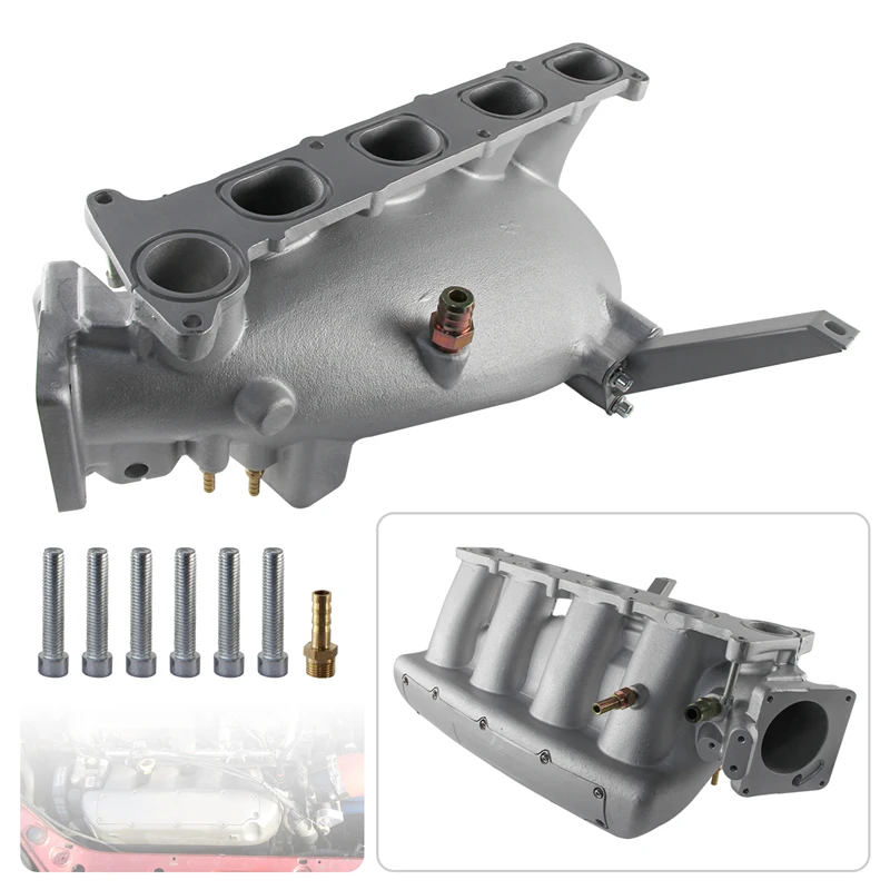 High Flow Aluminum Cast Intake Manifold For Mazda 3 MZR 2.0L/2.3L Turbo Engine 2004-2008/2003-2011 Performance Silver