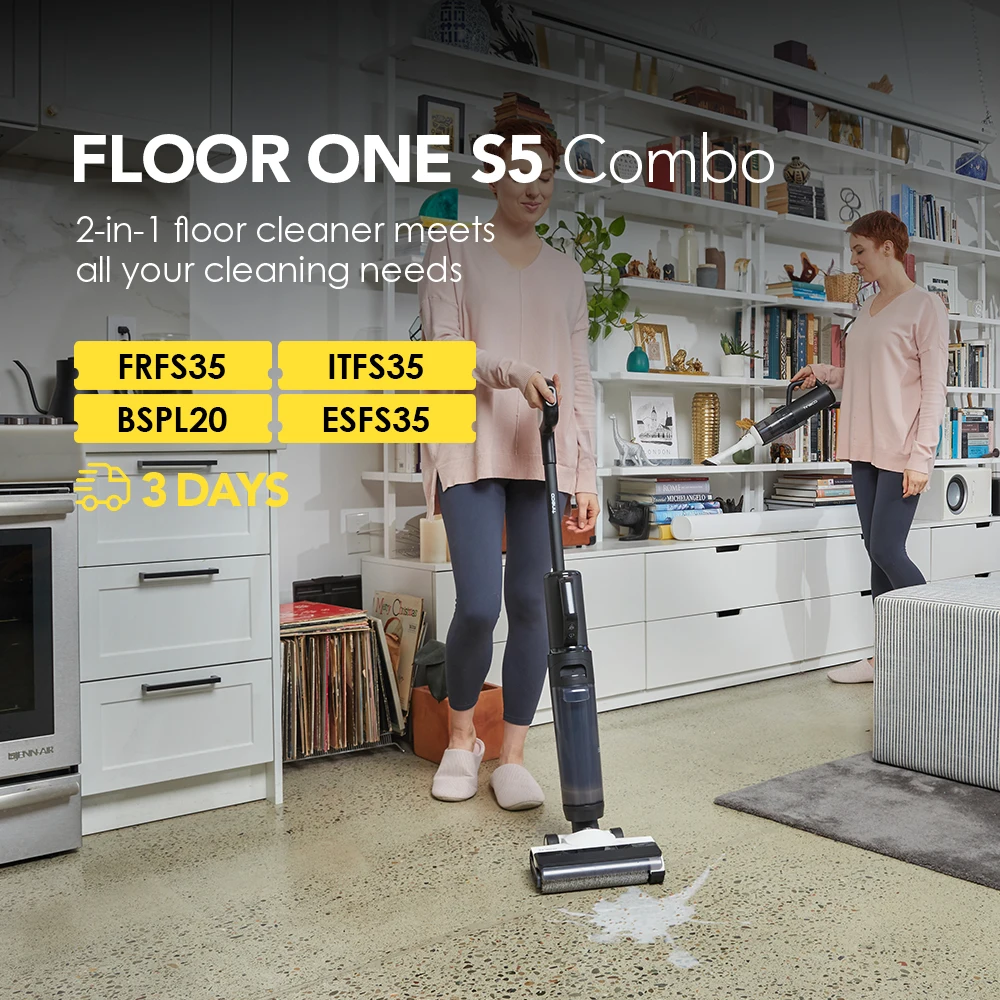 Tineco Floor One S5 Combo Odkurzacz na mokro i sucho Bezprzewodowa inteligentna myjka podłogowa Pionowy domowy mop elektryczny Bezprzewodowy samoczyszczący