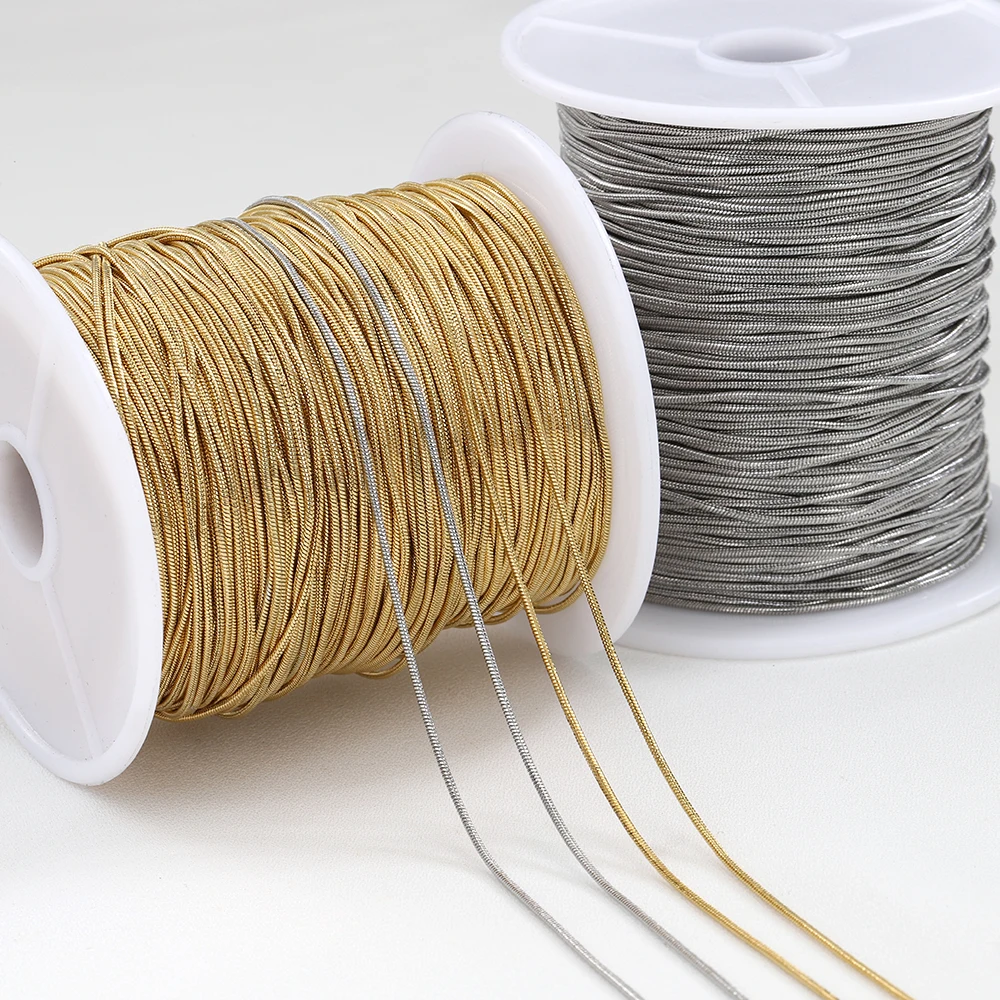2Meters/lot Gold Color Stainless Steel Fine Snake Chains for Necklace Bracelet Jewelry Making DIY Findings Chain Components