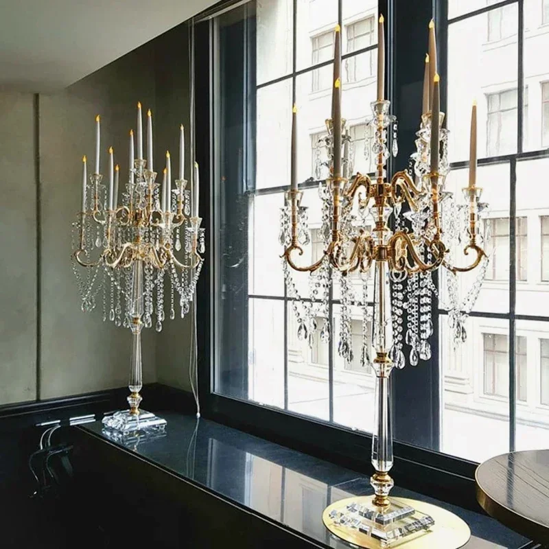 

Высококачественный хрустальный канделябр для свадеб и вечеринок, модный декор для дома, хит продаж