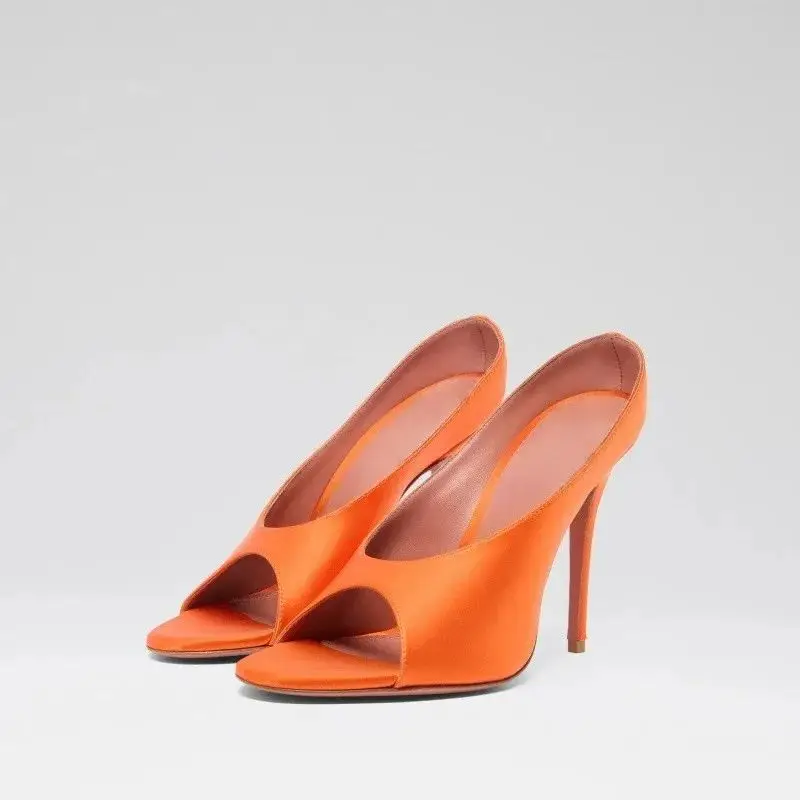 

MKKHOU модные туфли-лодочки, новые высококачественные туфли ручной работы на заказ, сандалии на высоком каблуке с открытым носком, современная женская обувь, летняя обувь