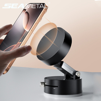 SEAMETAL Magnetic Car Phone Holder Foldable Strong Vacuum Suction Cup Phone Holder Office Desk Car Dashboard Glass Phone Bracket