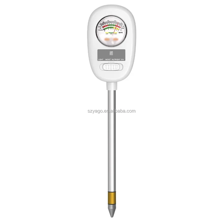 Factory New Rotatable Folding 90 Degrees Soil Fertility Soil PH Tester Soil Moisture & Light & Nutrient Meter No Batteries