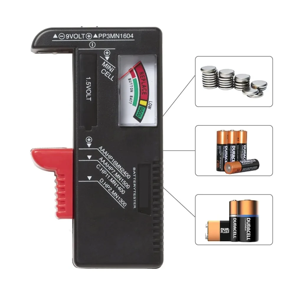 AA/AAA/C/D/9V/1.5V batteries Universal Button Cell Battery Colour Coded Meter Indicate Volt Tester Checker Power