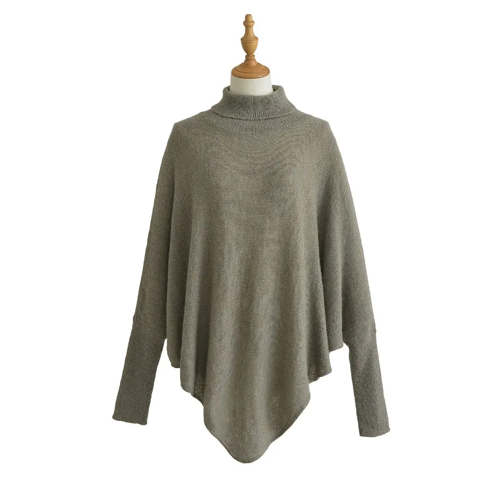 

Women's Long-Sleeved Knitted Sweater Irregular Design High-End Lazy Style Loose Fit for Autumn Winter
