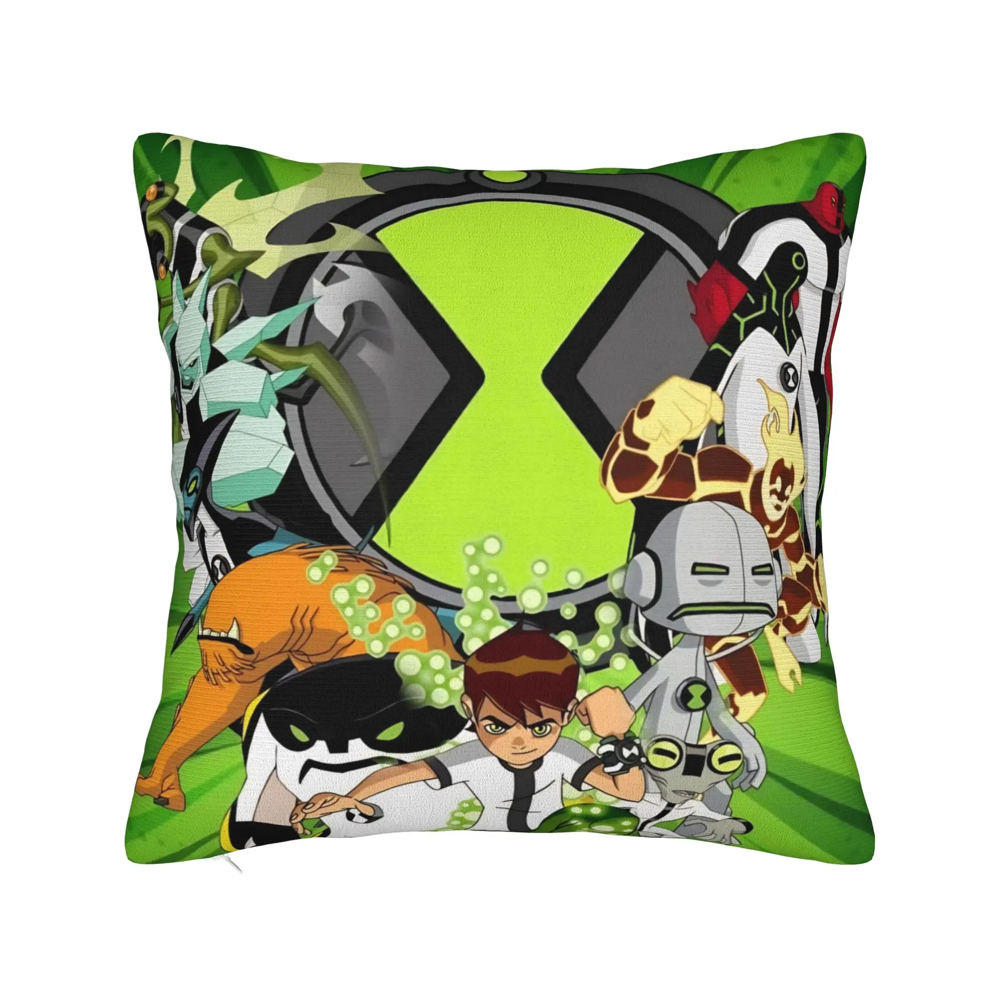 Ben 10 Anime Pillowcases Merchandise Soft Cushion Cover Decor  Throw Pillow Case Cover Bed Multi-Size