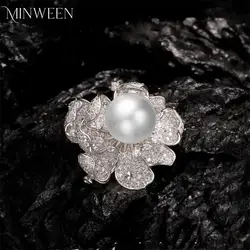 Luxury Full Diamond Pearl Camellia Flower Wristband And Brooch Dual-purpose