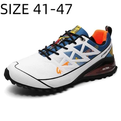 Lightweight Mesh Men Sneakers Outdoor Men Fashion Casual Walking Shoes Breathable Lace-Up Men Shoes Big Size 38-46