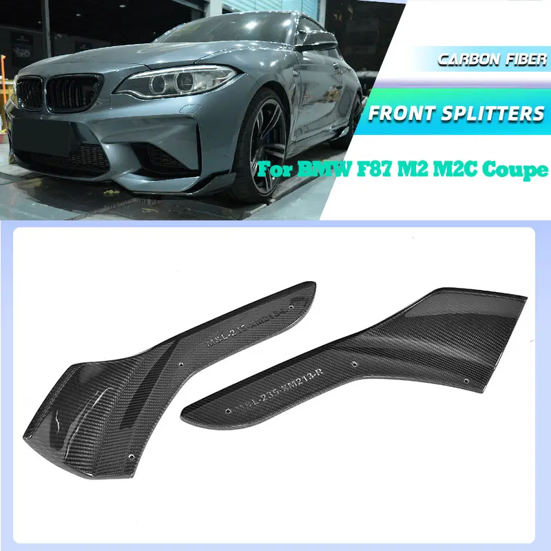 

Carbon Fiber Car Front Bumper Splitters Lip for BMW F87 M2 M2C Coupe 2-Door 2016-2020 Racing Front Splitters Flaps Body Kits