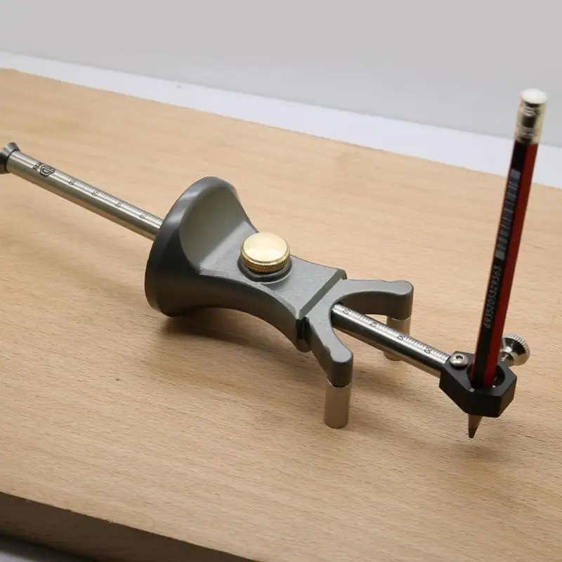 

Маркер деревообрабатывающего металла двойного назначения для точных прямых линий и круглых конструкций с использованием колеса